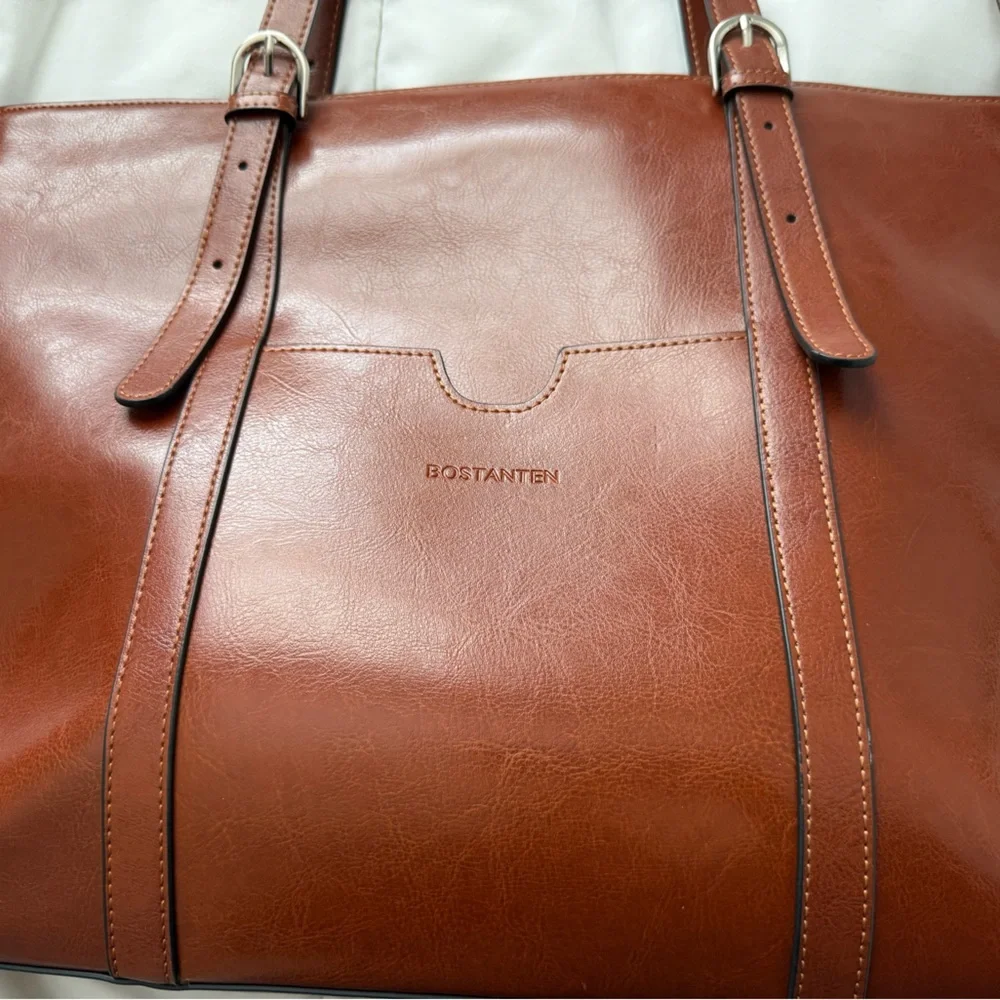 BOSTANTEN Carol Women’s Leather Laptop Tote Bag briefcase - Picture 2 of 8